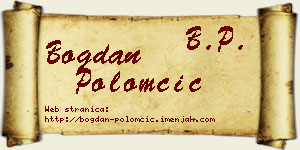 Bogdan Polomčić vizit kartica